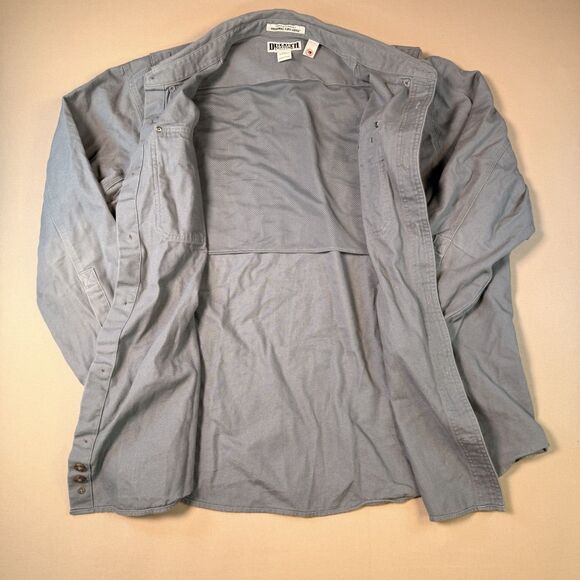 Duluth Trading Co Shirt Mens 2XL Blue Original Fire Hose Relax Workwear Magnetic - Picture 3 of 8